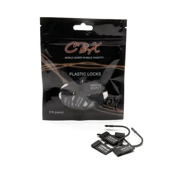 Anal CBX Cockcage Plastic Locks 10pc Black