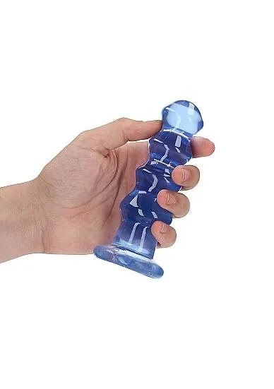 Anal Realrock Curvy Dildo Or Butt Plug 55in Blue Seductucom