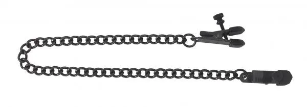 Anal Spartacus Blackline Adjustable Broad Tip Nipple Clamps Black