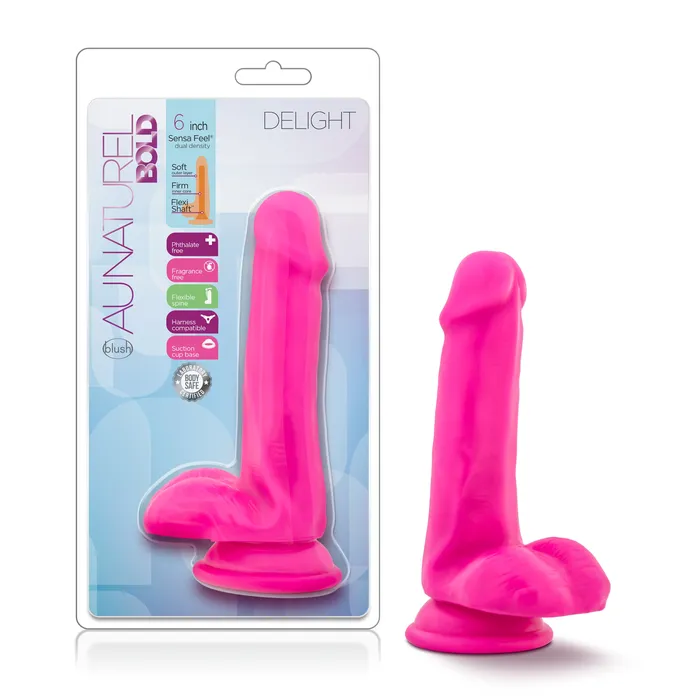 Au Naturel Bold Delight 6in Dildo Pink Au Naturel Dildos