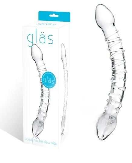 Dildos Electric Eel Glas Double Trouble Glass Dildo Clear Dildos Electric Eel Glas Double Trouble Glass Dildo Clear