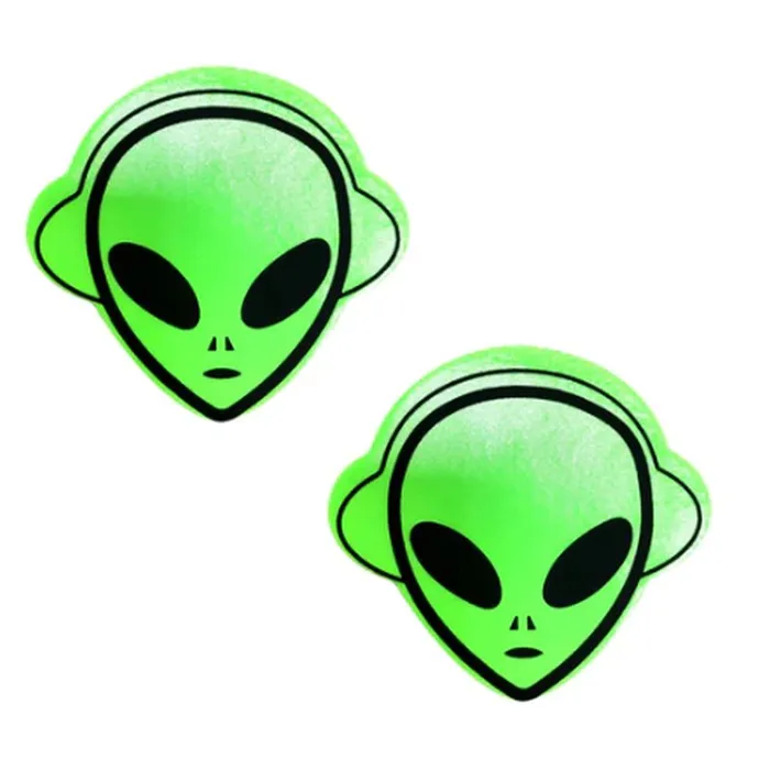 Dildos Neva Nude Neon Green Blacklight Alien Pasties
