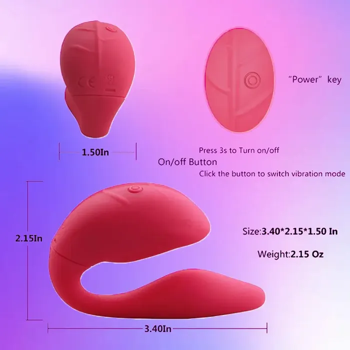 Female Sex Toys OOTYEMO Wireless Remote Control Utype Vibrator