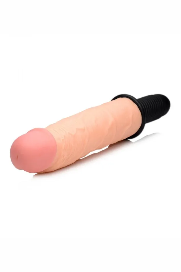Female Sex Toys Sd Onslaught 13 Mode XXL Vibrating Giant Dildo Thruster Flesh