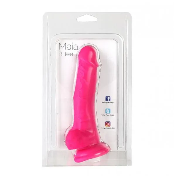 Maia Toys Billee 7 Inches Realistic Silicone Dong Neon Pink Dildos Maia Toys Billee 7 Inches Realistic Silicone Dong Neon Pink Dildos