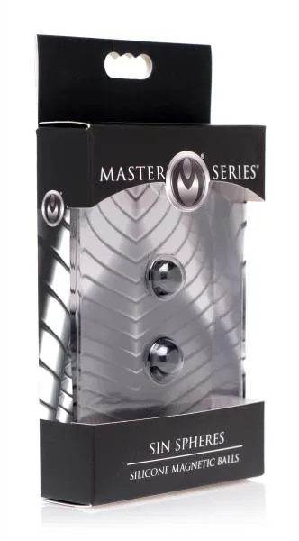 Master Series Dildos Sin Spheres Silicone Magnetic Balls Black