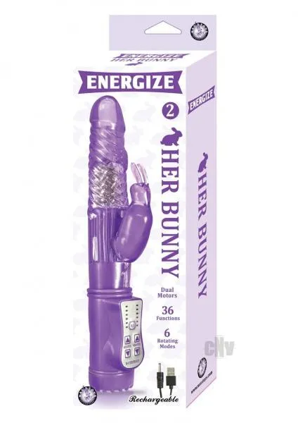 Nasstoys Vibrators Energize Her Bunny 2 Purple Rabbit Vibrator Nasstoys Vibrators Energize Her Bunny 2 Purple Rabbit Vibrator
