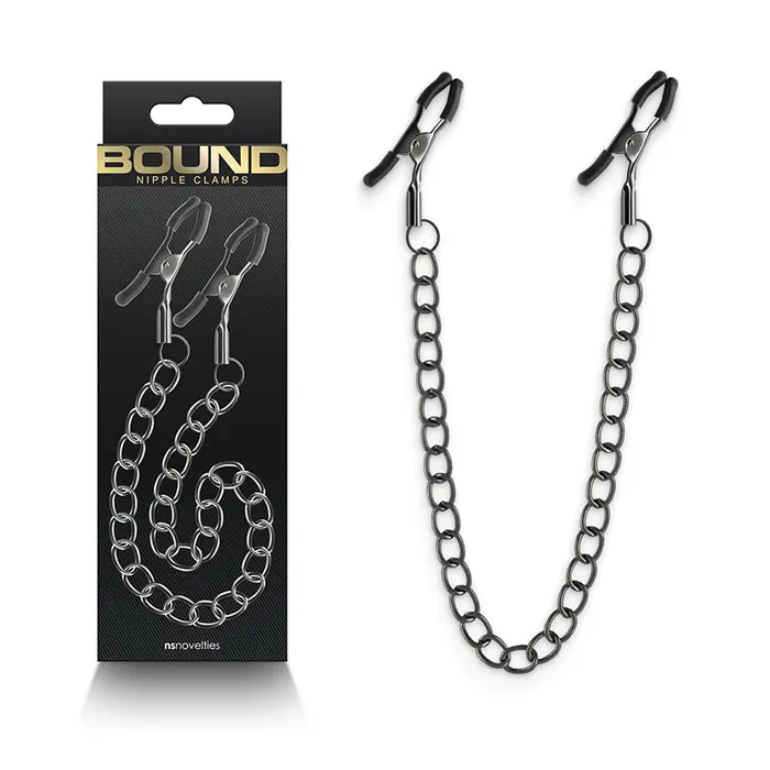 NS Novelties Nipple Clitoral Toys Bound Nipple Clamps DC2 Gunmetal
