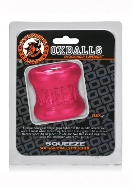 Oxballs Vibrators Squeeze Ball Stretcher Hot Pink