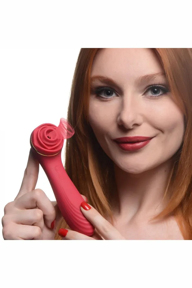 Passion Petals 10X Silicone Suction Rose Vibrator Red Sd Vibrators