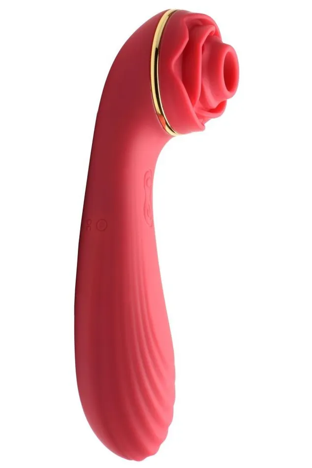 Passion Petals 10X Silicone Suction Rose Vibrator Red Sd Vibrators