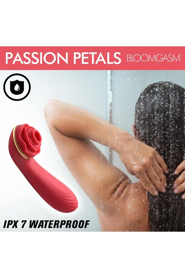 Passion Petals 10X Silicone Suction Rose Vibrator Red Sd Vibrators