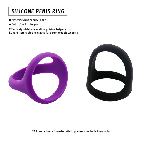 PENIS SCROTUM LOCK LARGE SIZE DELAY EJACULATION SILICONE ELASTIC COCK RING ERECTION SEX TOYS FOR MEN MALE PENIS RING sextoypremium Male Sex Toys