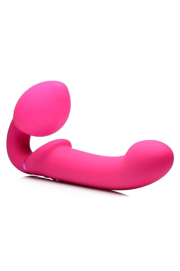 Sd Female Sex Toys 10X Remote Control GPulse Inflatable Strapless Strapon Pink