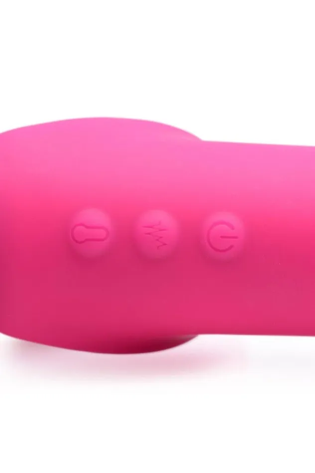 Sd Female Sex Toys 10X Remote Control GPulse Inflatable Strapless Strapon Pink