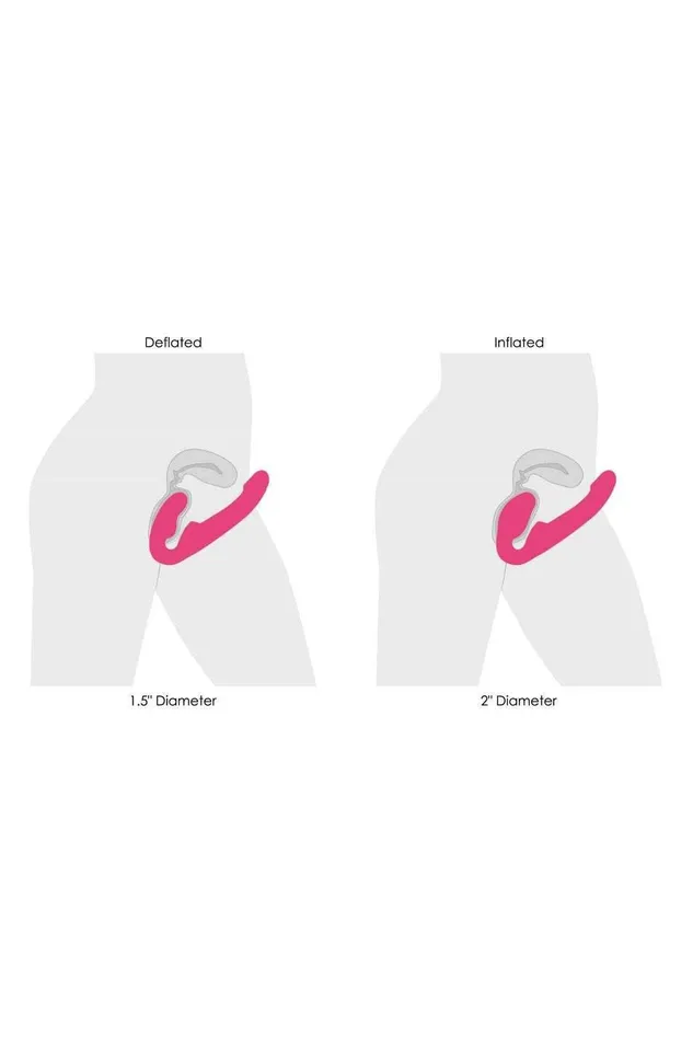 Sd Female Sex Toys 10X Remote Control GPulse Inflatable Strapless Strapon Pink
