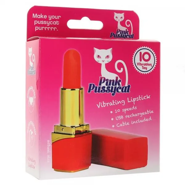 Seductucom Vibrators Pink Pussycat Vibrating Lipstick