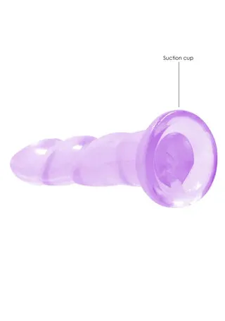 Shots Toys Female Sex Toys Realrock Crystal Clear Non Realistic Dildo With Suction Cup 7 17cm Purple