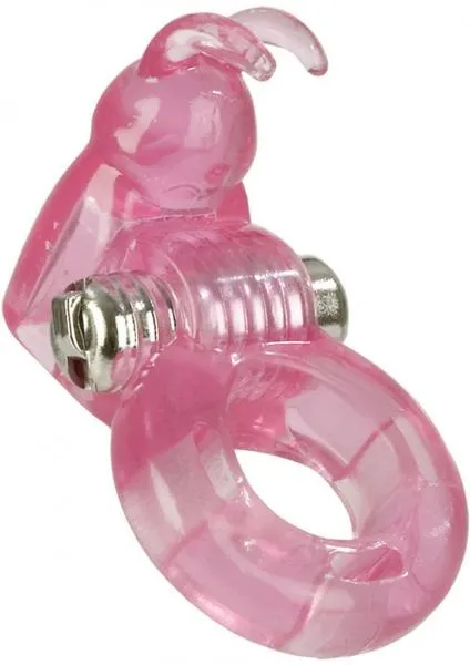 Vibrators Basic Essentials Basic Essentials Bunny Enhancer Pink Ring