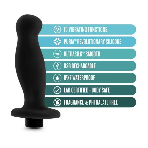 Anal Adventures Platinum Silicone Vibrating Prostate Massager 02 Blush Novelties Male Sex Toys