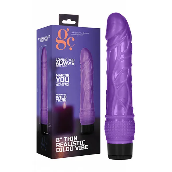 Shots Toys Vibrators GC 8 Thin Realistic Vibe Purple 203 cm Vibrator