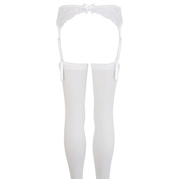 Anal Mandy Mystery Lingerie Suspender Set White Anal Mandy Mystery Lingerie Suspender Set White