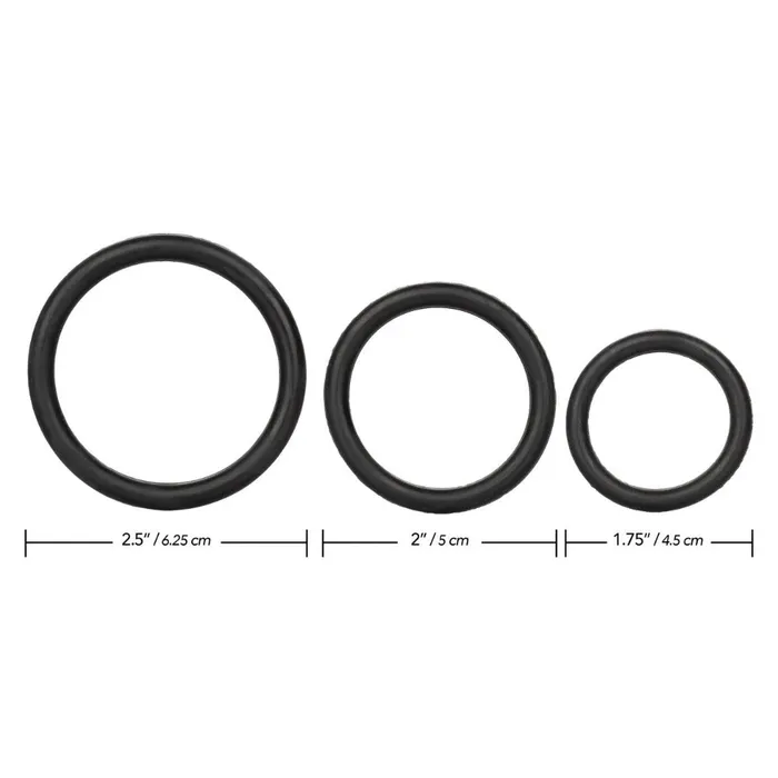 Black Rubber Ring Set California Exotic Anal