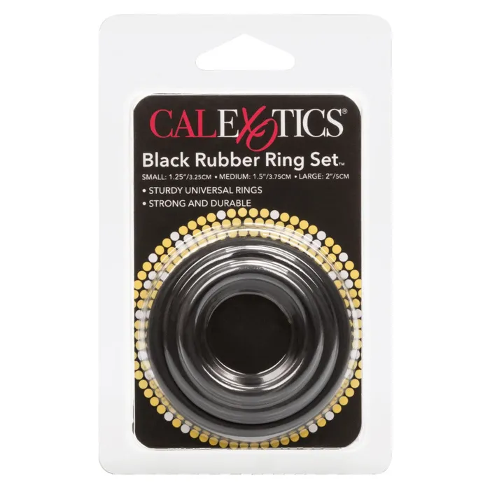 Black Rubber Ring Set California Exotic Anal