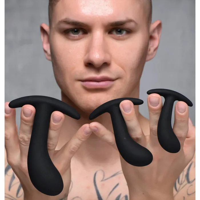 Dark Delights Silicone Butt Plugs Set of 3pcs XR Brands Anal