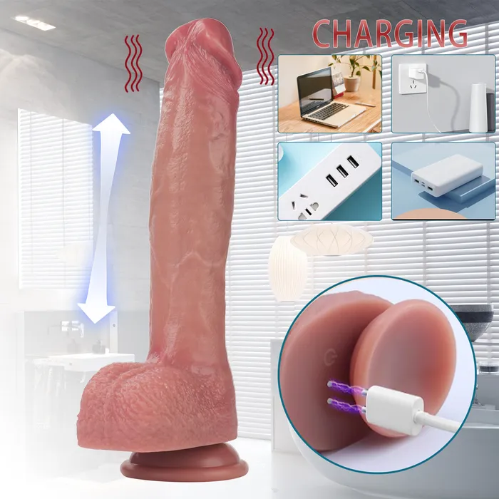  Dildos Big Vibrating Dildo 10 inch Thrusting