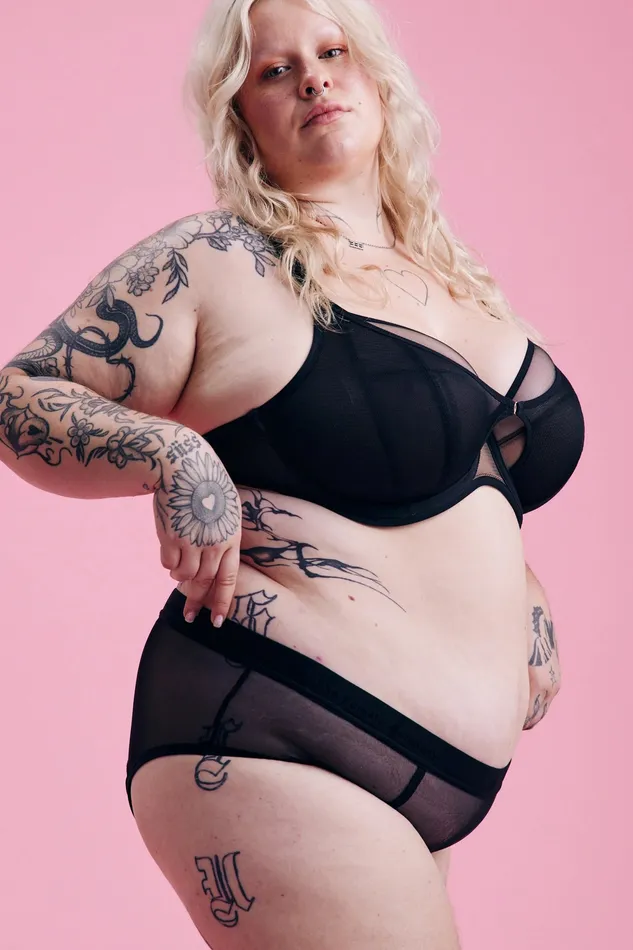 Le Pop Lingerie Female Sex Toys The Female Company Hipster Mesh Ultra Strong Period Panty Black