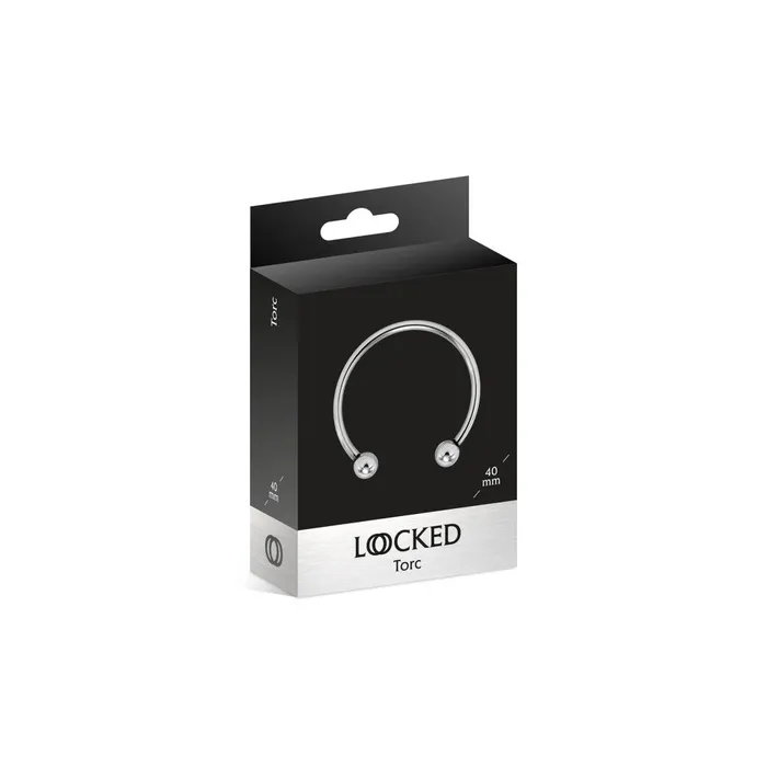 Male Sex Toys Metal penis ring for head Locked Torc 4 cm Locked