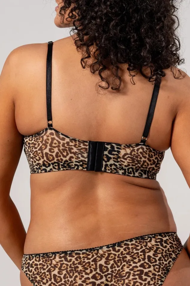 Understatement Mesh Balconnette Soft Bralette Leopard Le Pop Lingerie Male Sex Toys