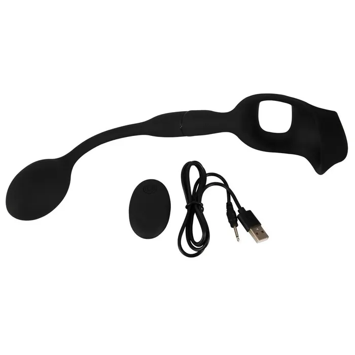 You2Toys Male Sex Toys Rebel Rechargeable Anal Stimulator with Penis and Testicle Clip