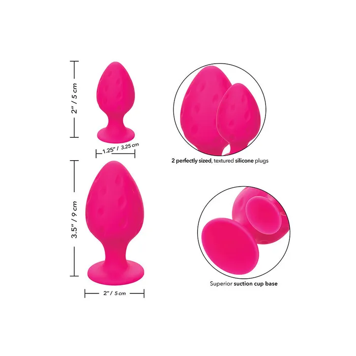 Anal California Exotic Cheeky Butt Plug Duo Pink Anal California Exotic Cheeky Butt Plug Duo Pink