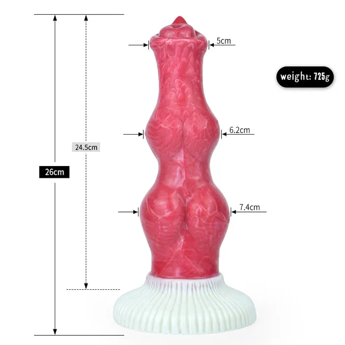 Anal FAAK FAAK Hellfire 26cm Huge Silicone Fantasy Dildo Anal Plug