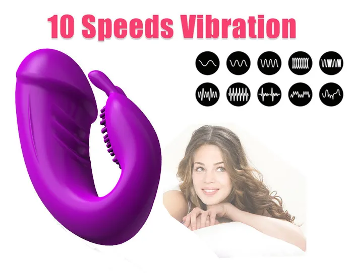 Female Sex Toys JRL JRL Remote Control Wearable Clitoris GSpot Vibrator Dildo Purple