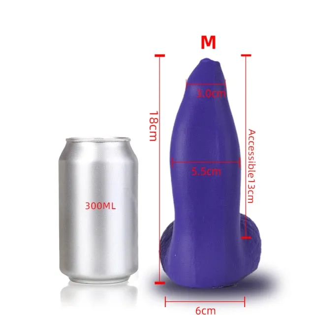 Female Sex Toys Kinkpod Realistic Huge Thick Liquid Silicone Animal Plug With Suction Base in Various Colors