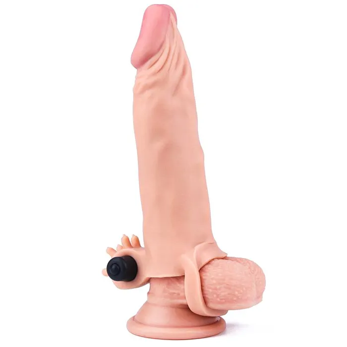Male Sex Toys LOVETOY LOVETOY Pleasure XTender Vibrating Penis Sleeve Adds 2 Inches