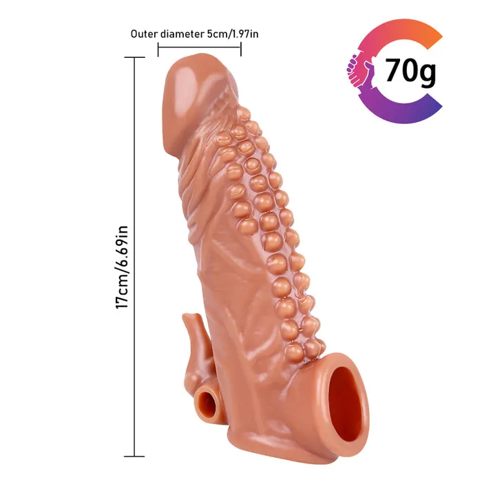 Male Sex Toys MD MD M12 Realistic Penis Sleeve Extender Vibe Normal Edition