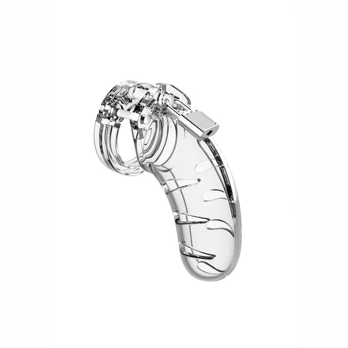 Male Sex Toys Shots Toys Man Cage 03 Male 45 Inch Clear Chastity Cage