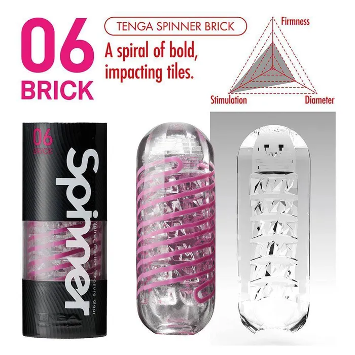Tenga Tenga 06 Brick Spinner Masturbator Male Sex Toys
