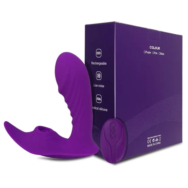 Vibrators Kinkpod Wearable Heating Vibrating Sucking Stimulator Wireless 10 frequencies