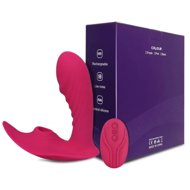 Vibrators Kinkpod Wearable Heating Vibrating Sucking Stimulator Wireless 10 frequencies